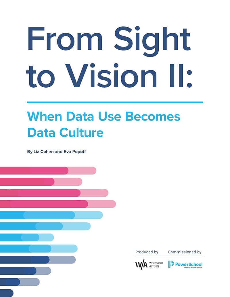 Whitepaper cover titled from sight to vision 2: when data use becomes data culture