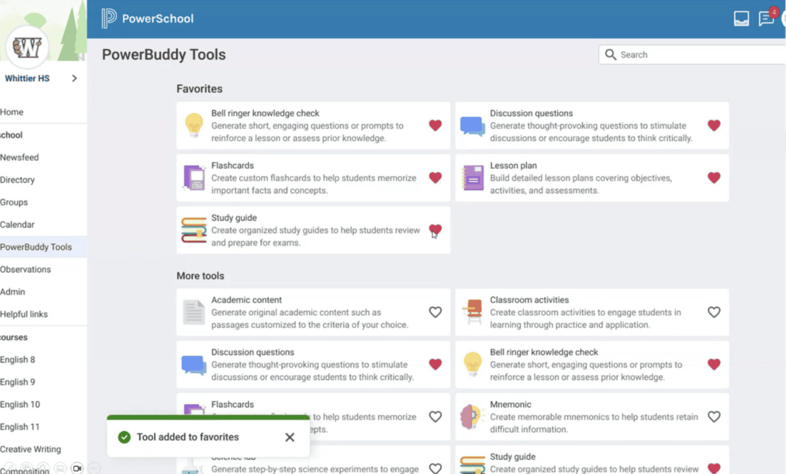 PowerBuddy Tools in My PowerHub