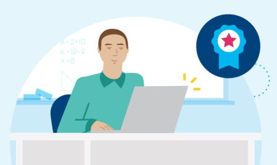 Man using computer